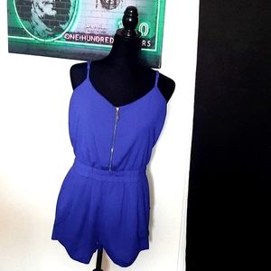 F21 Indigo romper with pockets